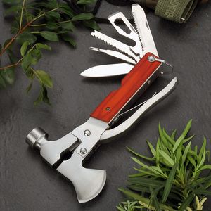 Outdoor Gadgets Camping Accessoires Multitool Survival Mes Uitrusting Bijl Hamer Multi Tool voor Jagen Wandelen Duurzame Schede Functie