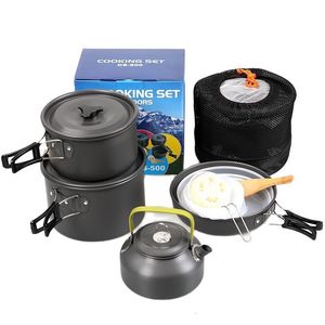 Gadgets de plein air Camping Set de cuisine DS500 DS508 Batterie de cuisine antiadhésive pour 3 personnes 230801