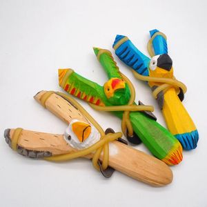 Gadgets d'extérieur, fronde de chasse en bois, animaux mignons, girafe, tigre, loup, renard, chien, jouets de tir en forme de fronde