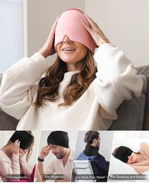 Gadgets de plein air Gel thérapie par le froid glacé casquette de soulagement de la Migraine confortable extensible Pack masque pour les yeux pour chapeau de compresse gonflé