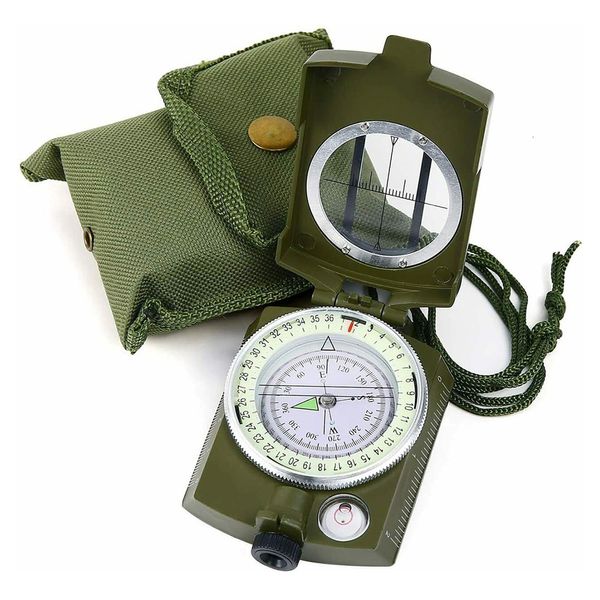 Gadgets d'extérieur K4580 Boussole lensatique de haute précision de style militaire américain Boussole prismatique multifonctionnelle de nuit pour le camping en plein air et la randonnée 230905