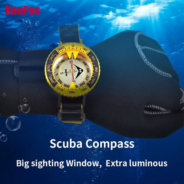 Gadgets d'extérieur KANPAS 6BAR boussole de plongée sous-marine boussole de plongée navigation en mer lueur bleue 231123