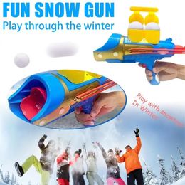 Gadgets d'extérieur Enfants hiver neige jouet pistolet boule de neige combat boule de neige fabricant Clip créatif Sports de plein air jouets amusant interactif jouet cadeau pour les enfants 231218