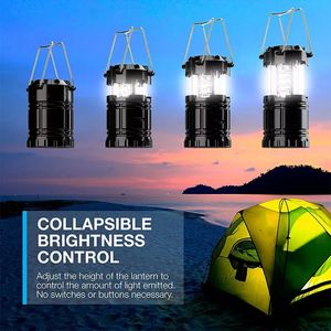 Gadgets d'extérieur Banque d'énergie solaire multifonctionnelle Lampe de poche d'urgence Lanterne Lampe à main télescopique COB pour camping randonnée pêche 231018