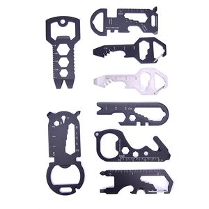 Outdoor Gadgets Multitools EDC roestvrij staal sleutelhanger overlevingsversnelling gadget fles opener multi -pocket gereedschap hanger Keyring 1pc 230523