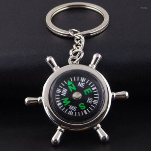 Outdoor Gadgets Navigatie Compasses Keychain Wild Survival Tool Gift Smini Camping Hiking Travel Portable Legering Zilver