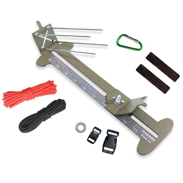 Gadgets para exteriores Paracord Jig pulsera fabricante Kit de herramientas ajustable Metal tejido DIY artesanía