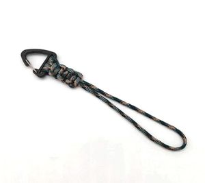 Gadgets extérieurs Paracord Keychain Traid Nylon Longe avec triangle en métal