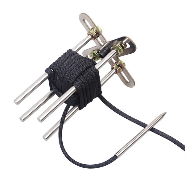 Gadgets para exteriores Paracord Monkey Fist Jig con herramienta tejida ajustable de acero inoxidable Kit de agujas DIY Survival Keychain Maker 230717