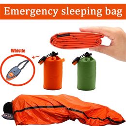 Gadgets d'extérieur Portable étanche sac de couchage de survie d'urgence Edc équipement de Camping sac thermique premiers secours Kit de sauvetage couverture Mylar 231204