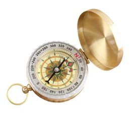 Buitengadgets Pure Flip Compass Multifunction Multifunctional Luminous Pocket Watch Style Brass