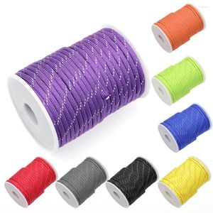 Buitengadgets Reflecterend paracord 550 koord 4 mm tent touw 7 strengen veiligheid waarschuwing parachute lijn luifel lanyard camping wandelen overleving