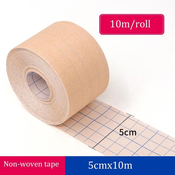 Rollo de dispositivos para exteriores, cinta adhesiva no tejida de fijación de Color de piel amarilla de 5cm x 10m, cinta adhesiva de yeso transpirable para exteriores