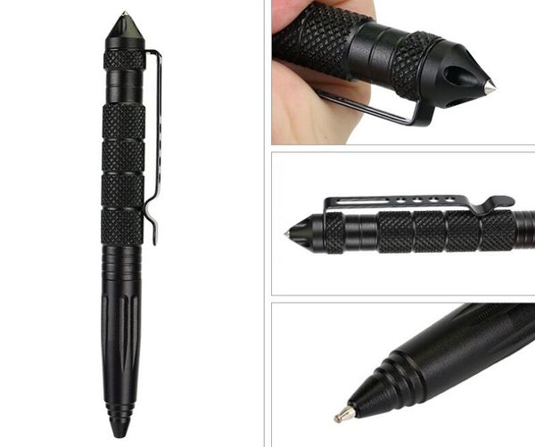 Outdoor-Gadgets Taktisches Stiftwerkzeug Glasbrecher Aluminiumlegierung EDC Überlebensausrüstung Werkzeuge Schreiben Kugelschreiber