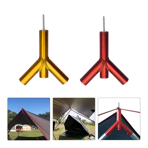 Gadgets de plein air Tente de camping à trois voies Poteaux de bâche Canopy Auvent Rod Abris Stand Outdoor Backpacking Hamacs Porte-canne Pare-soleil Bar 230526