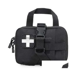 Gadgets de plein air Mise à niveau de la pochette tactique Emt Rip Away Molle Kit Ifak Teaay Premiers secours Voyage Randonnée Mergency Sac de survie 231128 Drop D Dhd0U