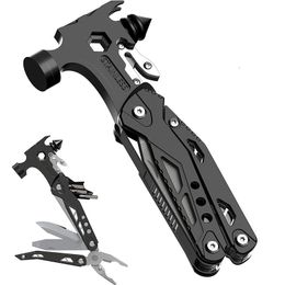 Outdoor Gadgets Opgewaardeerd 16 in 1 Hamer Multitool met Tas Multi Tools Camping Survival Gear Kit Gepersonaliseerd cadeau voor mannen Vader Echtgenoot 230726