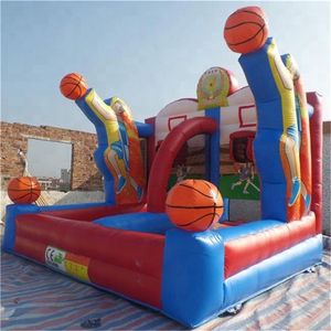 Buitenspellen 3,6x2,2x3m mini Carnaval Basketbal Doel Schietspel uitdagingsspel Hoepel Met Blower Gratis Tekst