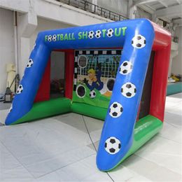 Juegos al aire libre 3x2.5x2m (10x8.2x6.5ft) Inflable Football Gate Deports Taut Posts con soplador para entretenimientos