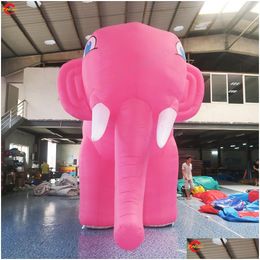Actividades de juegos al aire libre 2024 Nuevo modelo de color de elefante inflable Modelo de color rosa para decoración de eventos Publicidad Drop entrega Deportes o Dh0dy