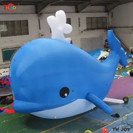 Activités de jeux de plein air Baleine gonflable géante bleue de 8m 26 pieds de longueur pour décoration de défilé de ville ou décoration de spectacle de fête