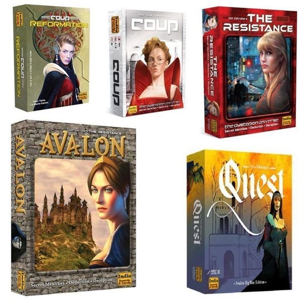 Jeux de plein air Activités Jeu de société Resistance Avalon Family Interactive Full English Board Game Card Jouets éducatifs pour enfants 230715