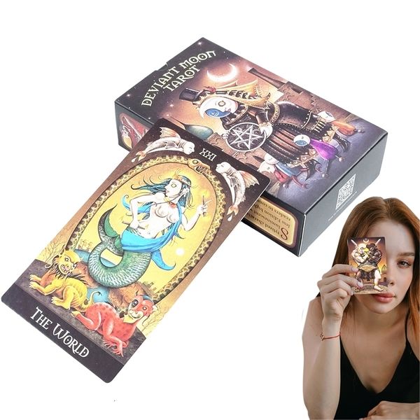 Activités de jeux de plein air Deviant Moon Tarot Cards Version anglaise Fate Divination Board Games For Family Party Funny Playing Cards Cards 230711