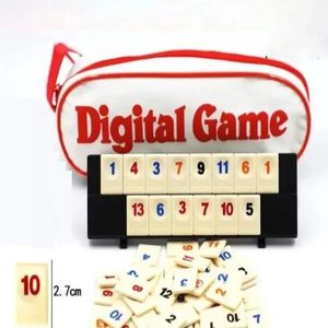 Activités de jeux de plein air pour Israël Jeu de société classique à mouvement rapide Rummy Tile 2-4 personnes Israël Mahjong Digital Game est Party Game Portable 230928