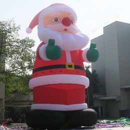 Activités de jeux de plein air Géant gonflable Santa Claus Père Noël Décoration vieil homme pour les grandes promotions décorations publicitaires