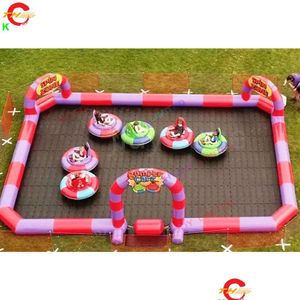 Jeux de plein air Activités Navire Jeu attrayant Air Blow Go Kart Bumper Car Arena Piste de course gonflable à vendre Drop Delivery Sport Dhste