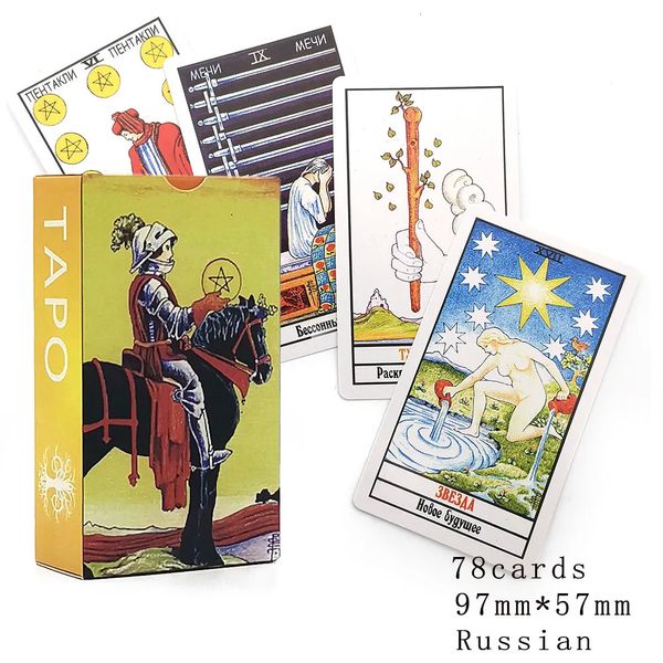 Activités de jeux de plein air Le cavalier le plus russe attend Cartes de Tarot et Guidbook Deck Party Jeux de jeu Fate Divination Cards Jeu de société 230928