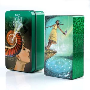 Jeux de plein air Activités Mise à niveau Card Edge Tarot Cards 78 Cartes Tin Metal Box Party Divertissement personnel Femmes Filles Jeu de cartes 23 Style 230725