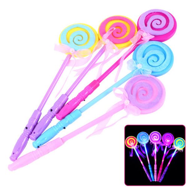 Jeux de plein air Éclairage clignotant Lollipop baguette LED bâton lumineux drôle Halloween Noël Hen Club Party Accessoire enfants filles déguisements accessoires sac de remplissage