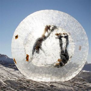 Jeux en plein air zorbing balles de rouleaux de neige gonflables tpu hamster de pare-chocs ballon de carrosse