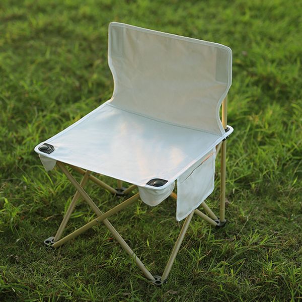 Ensembles de jardin en plein air Chaises de pique-nique pliables légères pour sac à dos Chaise de camping portable avec poches latérales