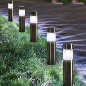 Borne solaire d'extérieur en acier inoxydable, luminaire décoratif de paysage, idéal pour un jardin, une pelouse, une cour, un Patio, une clôture, une allée ou un sentier