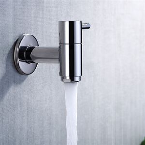 Grifo de lavabo montado en la pared para jardín al aire libre, grifo de agua para lavadora de baño, grifo de fregadero frío único de latón macizo 5004 Q2