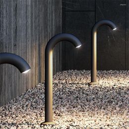 Garden ext￩rieur Robinet d'eau lampe Villa Pathway Paysage Porceau l￩ger LED Spotlight Courtyard Pilier en aluminium imperm￩able