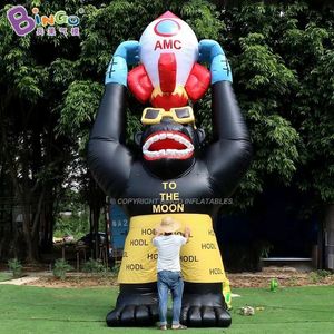 Publicité géante extérieure Publicité gonflable Personnage Gorilla Modèles animaux pour la décoration de la fête d'événements avec des jouets de soufflerie à air sportif