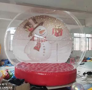 Outdoor Giant Airtight Christmas Valentine Inflatable Snow Globe Bubble dome tent with entrance Human Size Clear Globe For Festival Party Event Advertising