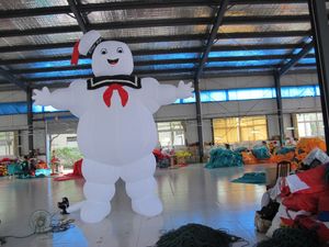 Outdoor Halloween Karakter Model Ghostbusters Stay Piftt Opblaasbare Marshmallow Man Ballon voor Advertentie