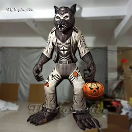Outdoor Halloween Monster enge opblaasbare weerwolfgigant Werwolf Air Blow Wolfman met een pompoenkop voor tuindecoratie