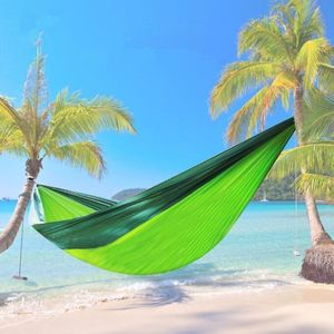 Outdoor Hammock Double-person Parachute Portable Handy Fabric Mosquito Net Field Hiking Camping Tent Garden Swing Hanging Bed 270*140 DYP948