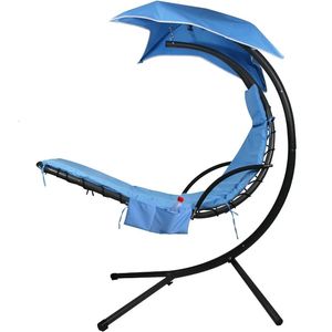 Outdoor Hanging Lounge stoel vervangende kussendeksel en paraplu -stof gemaakt voor patio gebogen chaise hangmat 240508