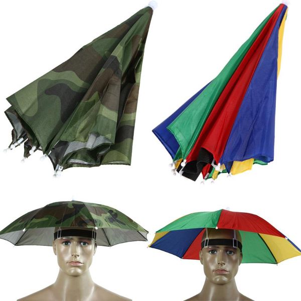 Chapeaux d'extérieur 55cm Chapeaux pliables Parapluie Pêche Randonnée Chapeau Casquette Camping Pesca Pare-Soleil Imperméable