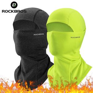 Buitenhoeden Rockbros bewaren Warm Balaclava Winter Winter Women Mens Motorcycle Bike Helmet Binnenkap Cycling Ski -Face Masker Thermische winddichte hoed 230425