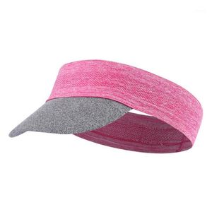 Chapeaux de plein air Sports Casquette à visière pliable Femmes Hommes Courir Camping Vide Top Hat Bandeau Ultraléger Respirant Doux Plage Anti UV