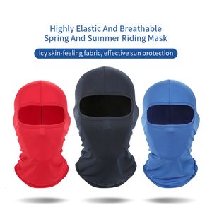 Chapeaux extérieurs Summer Suncreen Hood Mens Ice Silk Riding Mask Outdoor Motorcycle Protection du visage à vent Gini 230425