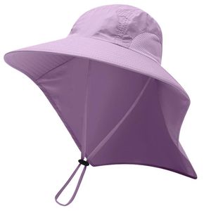 Outdoor hoeden unisex UV Protection Cap zomer buiten vissen klimmen zon hoed met nek flap bescherming cap mannen hoed 230516