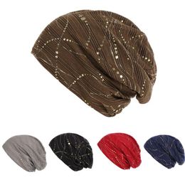 Chapeaux d'extérieur Femmes Musulman Frontal Lace Cross Bonnet Hijab Turban Hat Chemo Cap